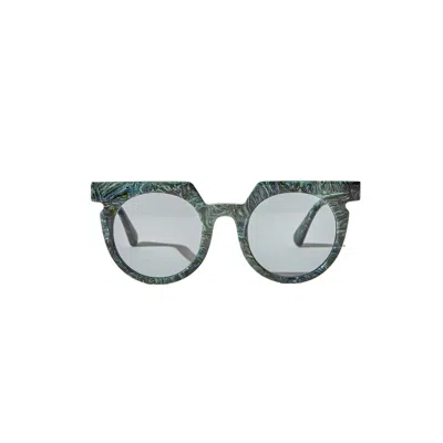 Wolfspout Women's Green / Blue Aster - Wild Tide Sunglasses In Green/blue