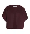 Shop Wolk Morais Cashmere Cocoon Cape In Burgundy