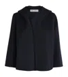 Wolk Morais Cashmere Hooded Paletot Jacket In Black