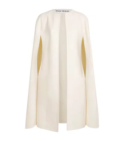 Wolk Morais Cashmere Monceau Cape In Ivory