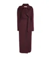 Wolk Morais Cashmere On Set Wrap Coat In Burgundy