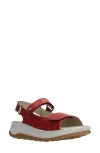 Wolky Adura Slingback Platform Sandal In Red Biocare