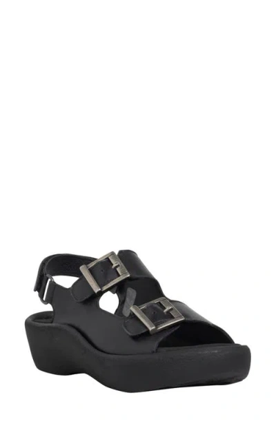 Wolky Fortune Platform Slingback Sandal In Black
