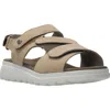 Wolky Ikaria Ankle Strap Platform Wedge Sandal In Beige Nubuck