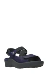 Wolky Lisse Slingback Platform Sandal In Purple Nubuck