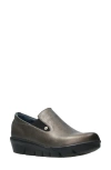 Wolky Mesita Wedge Slip-on Sneaker In Inox