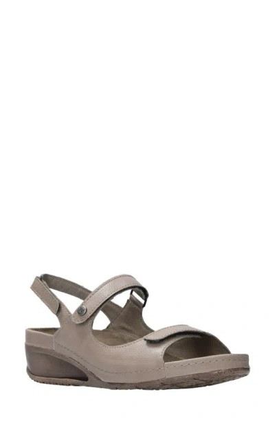 Wolky Pica Slingback Wedge Sandal In Beige Biocare