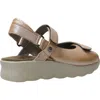 Wolky Pichu Quarter Strap Sandal In Khaki Pearl