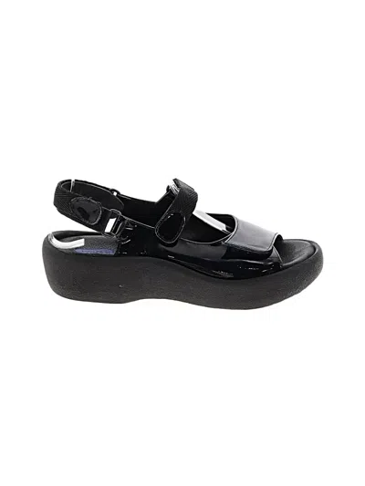 Pre-owned Wolky Sandals In Black