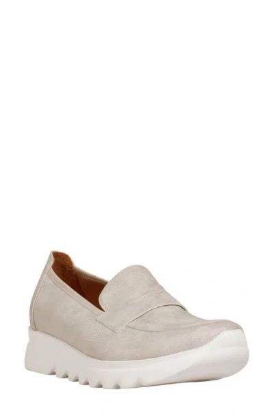 Wolky Snoafer Platform Wedge Penny Loafer In Neutral