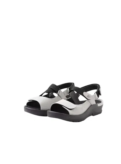 Wolky Women's Lisse Lightweight Sandal In Light Grey Nubuck In Multi