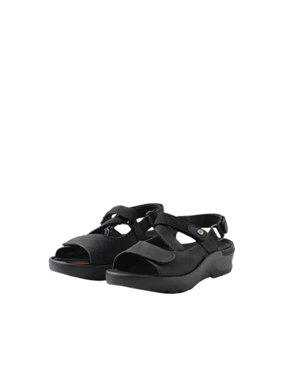 Wolky Women's Lisse Lightweight Sandal In Nubuck Black