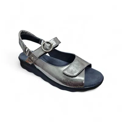Wolky Women's Pichu 2.0 Sandal In Metal Shimmer In Silver