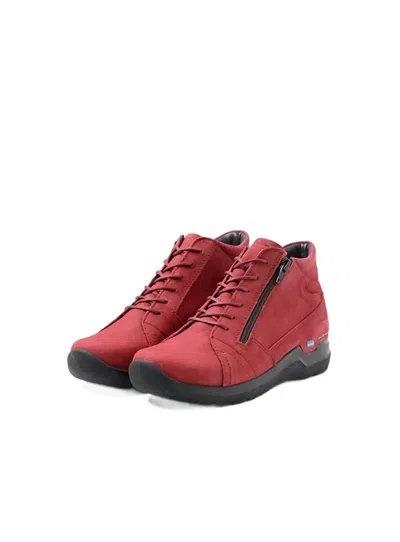 Wolky Women's Why Shoes In Oxblood Nubuck In Multi