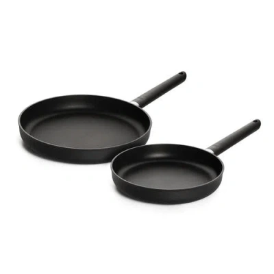 Woll Ecologic Nonstick Fry Pan Set 9.5-inch & 11-inch In Black
