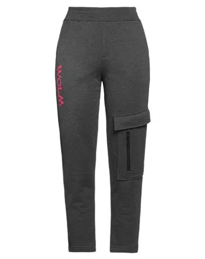 Wolm Woman Pants Charcoal Size Xs Cotton In Grey