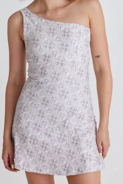 Wolven Active One-shoulder Mini Dress In White