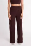 Wolven Chai Cargo Pant In Burgundy