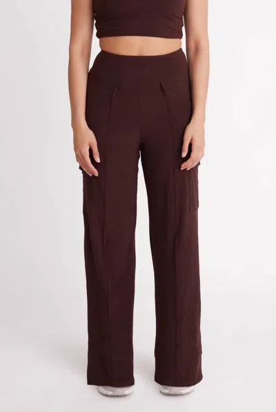Wolven Chai Cargo Pant In Burgundy