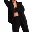 Wolven Four-way Stretch Onyx Blazer In Black In Black