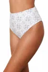 Wolven Reversible High-waisted Bikini Bottom In Harmony In Multi