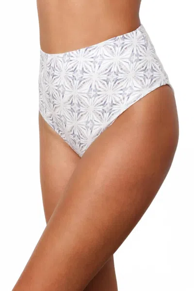 Wolven Reversible High-waisted Bikini Bottom In Harmony In Multi