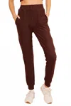 Wolven Ultra Soft Jogger Pants In Chai In Brown