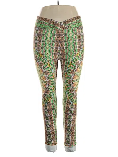 Pre-owned Wolven Yoga Pants In Green