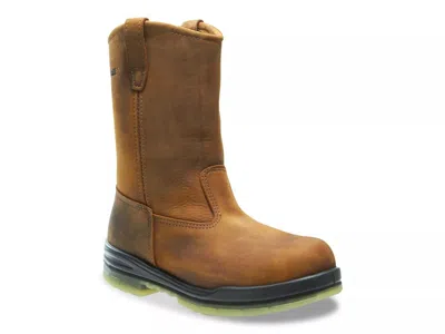Wolverine Durashock Wellington Steel Toe Work Boot In Brown