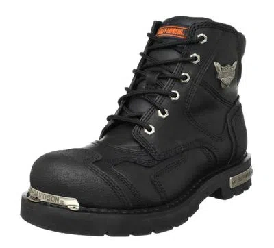 Pre-owned Wolverine Harley-davidson Footwear Mens Stealth Leather Motorcycle Riding Boots D91642 In ~