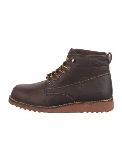Pre-owned Wolverine Leather Lace-up Boots In Brown