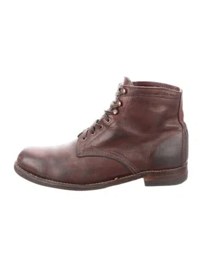 Pre-owned Wolverine Leather Lace-up Boots In Brown