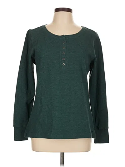 Pre-owned Wolverine Long Sleeve Henley Shirt In Green