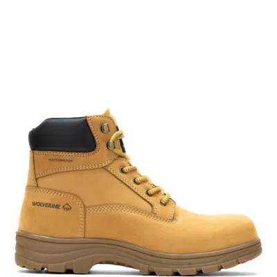 Wolverine Men's Carlsbad Waterproof 6" Work Boot In Wheat In Multi