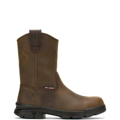 Wolverine Men's Durashocks Sr Icon Soft Toe Waterproof Wellington Work Boot In Dark Brown