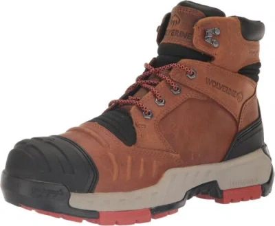 Pre-owned Wolverine Men's Durashocks Torque Waterproof Carbonmax 6" Construction Boot In Copper