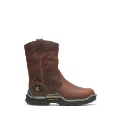 Wolverine Men's Raider Durashocks Slip On Soft Toe Work Boots In Peanut In Brown