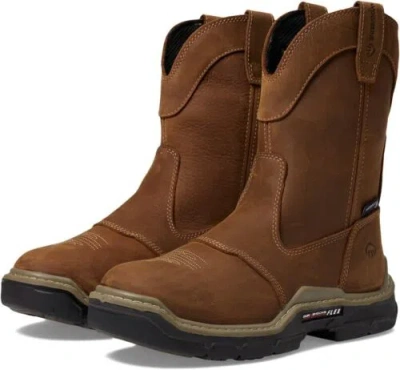 Pre-owned Wolverine Men's Raider Durashocks Western Wellington Boot In Brown