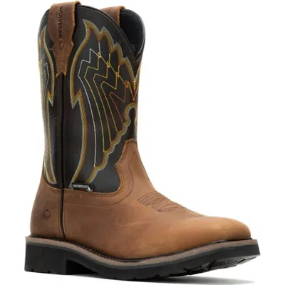 Wolverine Men's Rancher Eagle Wp Safety Boots In Sudan Brown