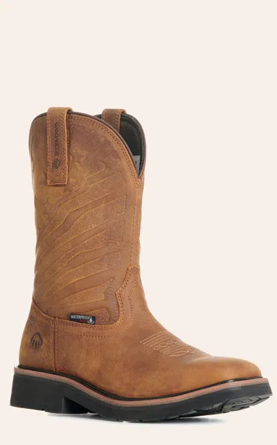 Wolverine Men's Rancher Flag Lx Brown Wide Square Steel Toe Work Boots