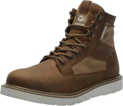Pre-owned Wolverine Men's Trade Wedge 6" Unlined Canvas Industrial Boot In Coyote