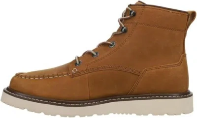 Pre-owned Wolverine Men's Trade Wedge Unlined 6" Construction Boot In Tan
