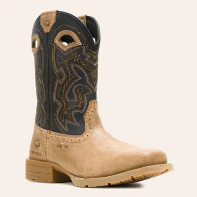 Wolverine Men's Wheatland Pull-on Wellington Black Wide Square Steel Toe Work Boots In Tan