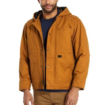 Wolverine Men's  Guardian W1208510-213 Brown Cotton Hooded Work Jacket Gbo10 In Gold