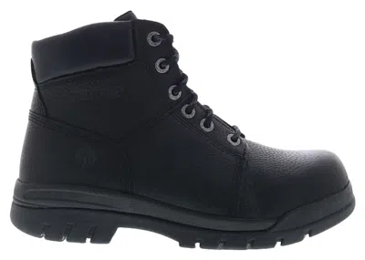 Pre-owned Wolverine Men's  Marquette 6" Steel Toe Eh Slip Resistant Boots Sneakers In Black