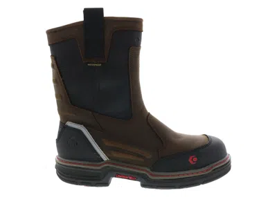 Pre-owned Wolverine Men's  Overman Waterproof Carbonmax Wellington 10" Boots Sneakers In Brown/black