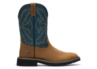 Pre-owned Wolverine Men's  Rancher Arrow Waterproof Steel Toe Boots Sneakers In Blue