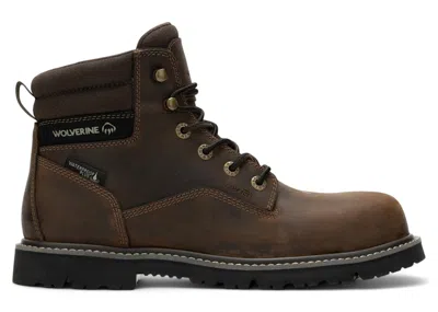 Pre-owned Wolverine Men's  Revival Waterproof Composite Toe Boots Sneakers In Dark Brown