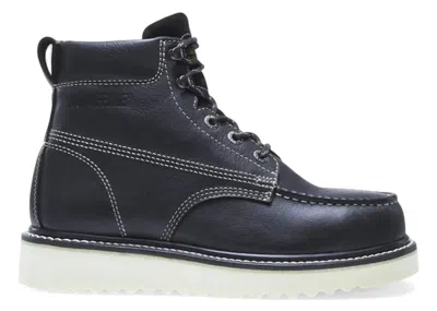 Pre-owned Wolverine Men's  Wedge Steel Toe 6" Boots Sneakers In Black