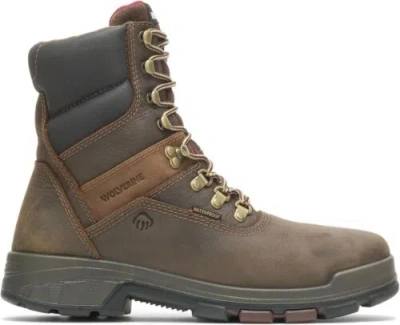 Pre-owned Wolverine Mens Cabor Waterproof 8inch Work Boot In Dark Brown